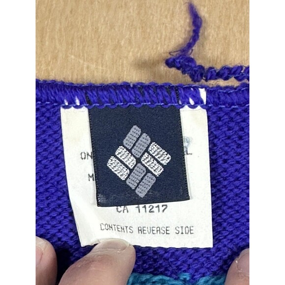 Columbia Unisex Wool Blend Hat Purple, Pink, Blue Ski Winter Cap RN 69724 - Picture 6 of 8